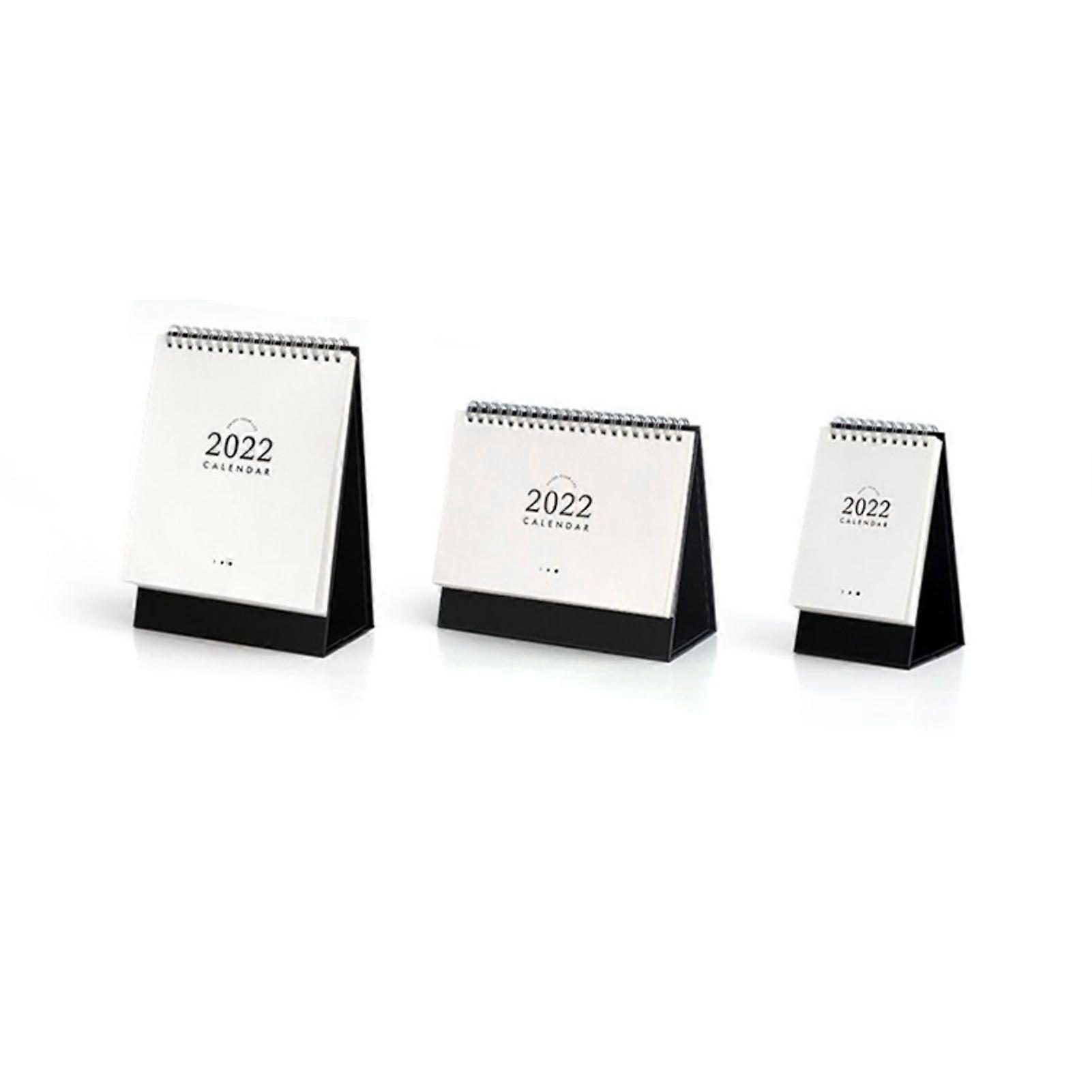 Desk Calendar Simple Stylish Textured Classic Design Multifunctional Memo Calendar 2022 Desktop Calendar White Medium