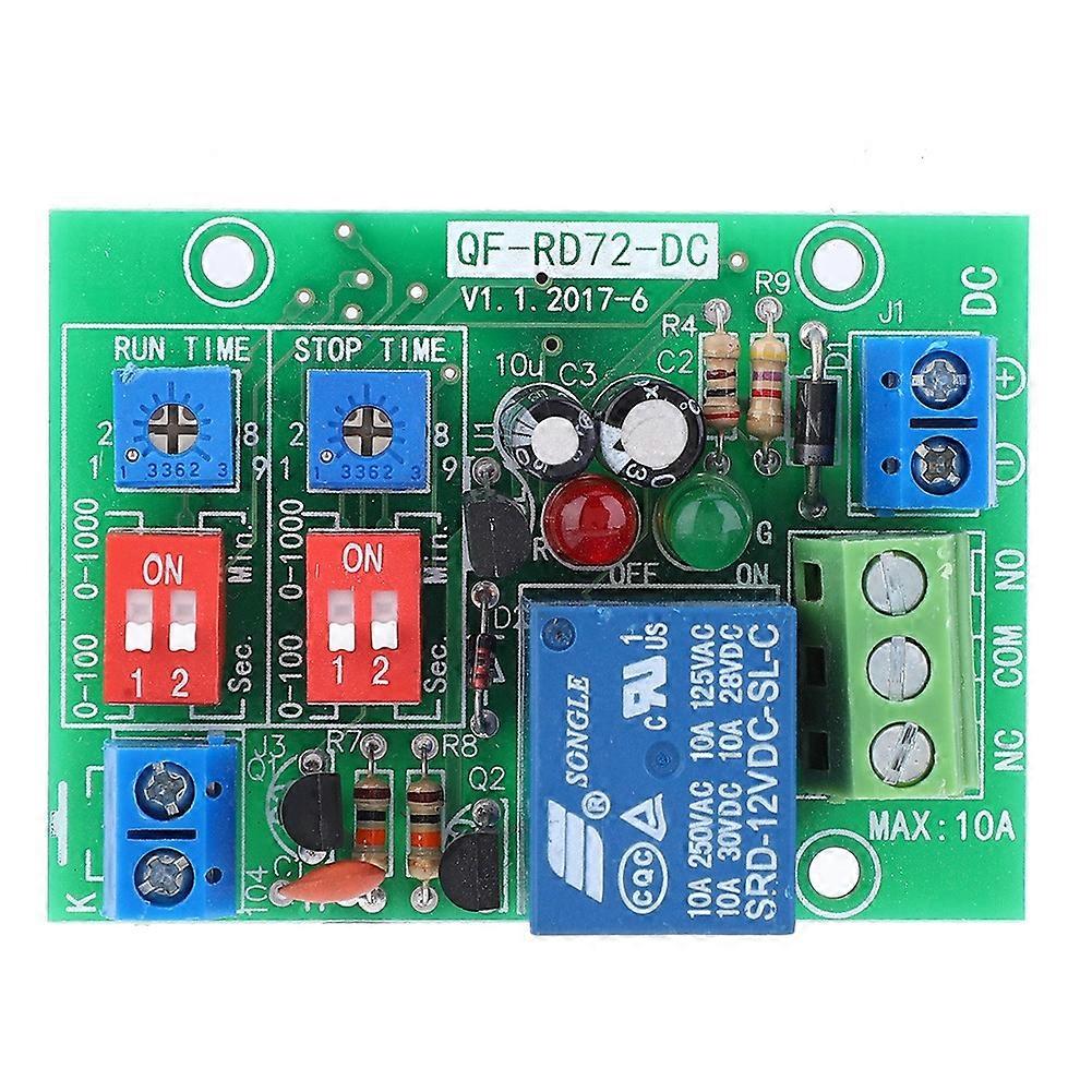 RD72-DC-12V Infinite Cycle ON OFF Relay Module Trigger Delay Switch Infinite Loop Relay