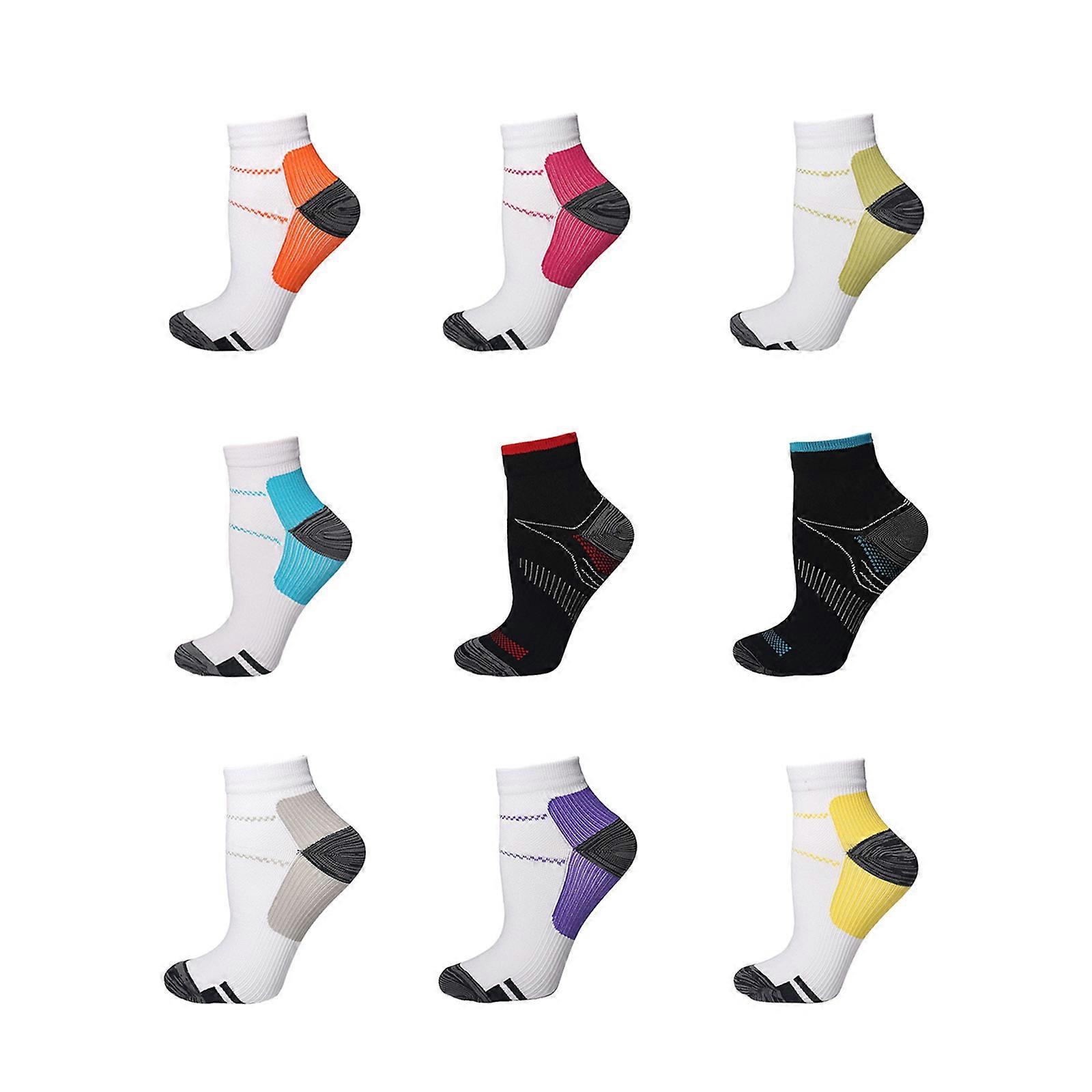 Multi-Color Compression Socks for Sports: S/M Size, Unisex Running & Hiking