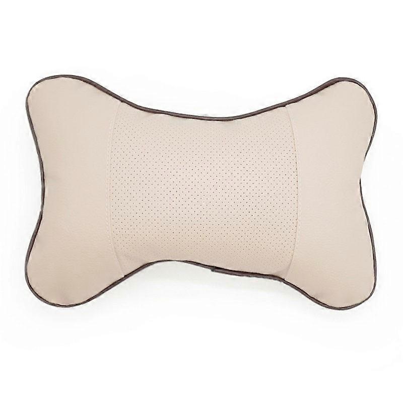 Four Seasons Universal Car Neck Pillows Both Side PU Leather Pack Headrest For Head Pain Relief Filled Fiber