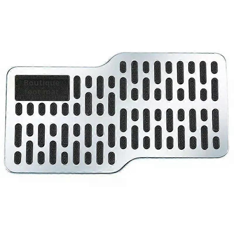 Auto Fodstøtte Pedalplade Gulvtæppemåtter Skridsikker Rustfri Hælpude Til Lastbil Suv Sort Beige Brun Biltilbehør