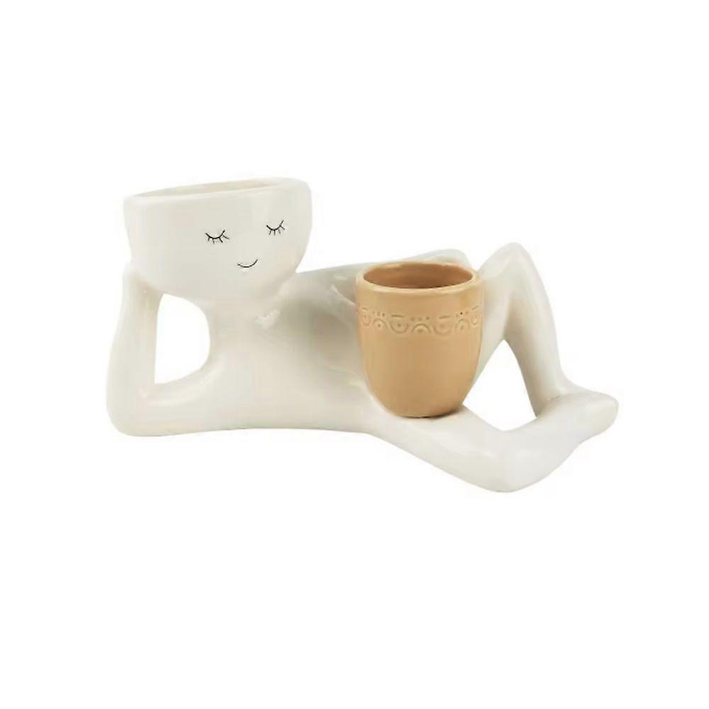 Lazy Guy Planter, Funny Plant Pots, Lazy Little Character Flowerpot