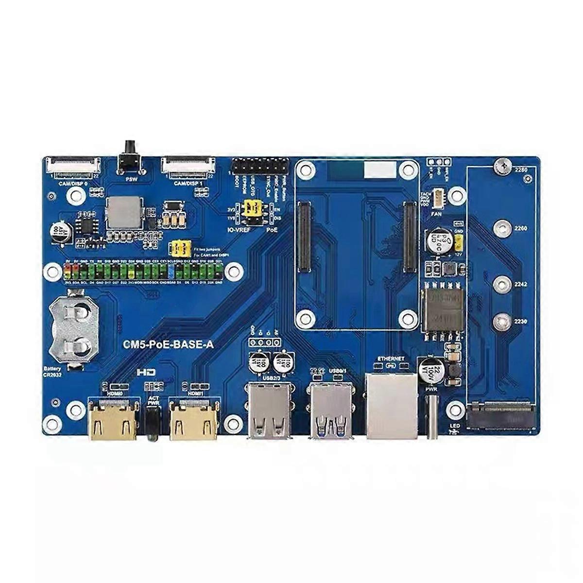For Compute Module 5 IO Board 40PIN GPIO with PoE Gigabit Ethernet RJ45 for RPi CM5 PoE Expansion B