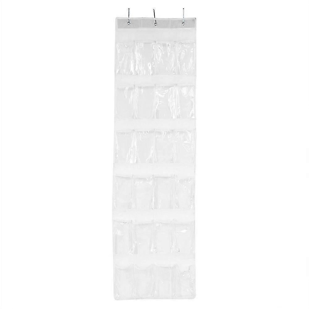 24-Pocket Hanging Transparent Shoe Storage Organizer