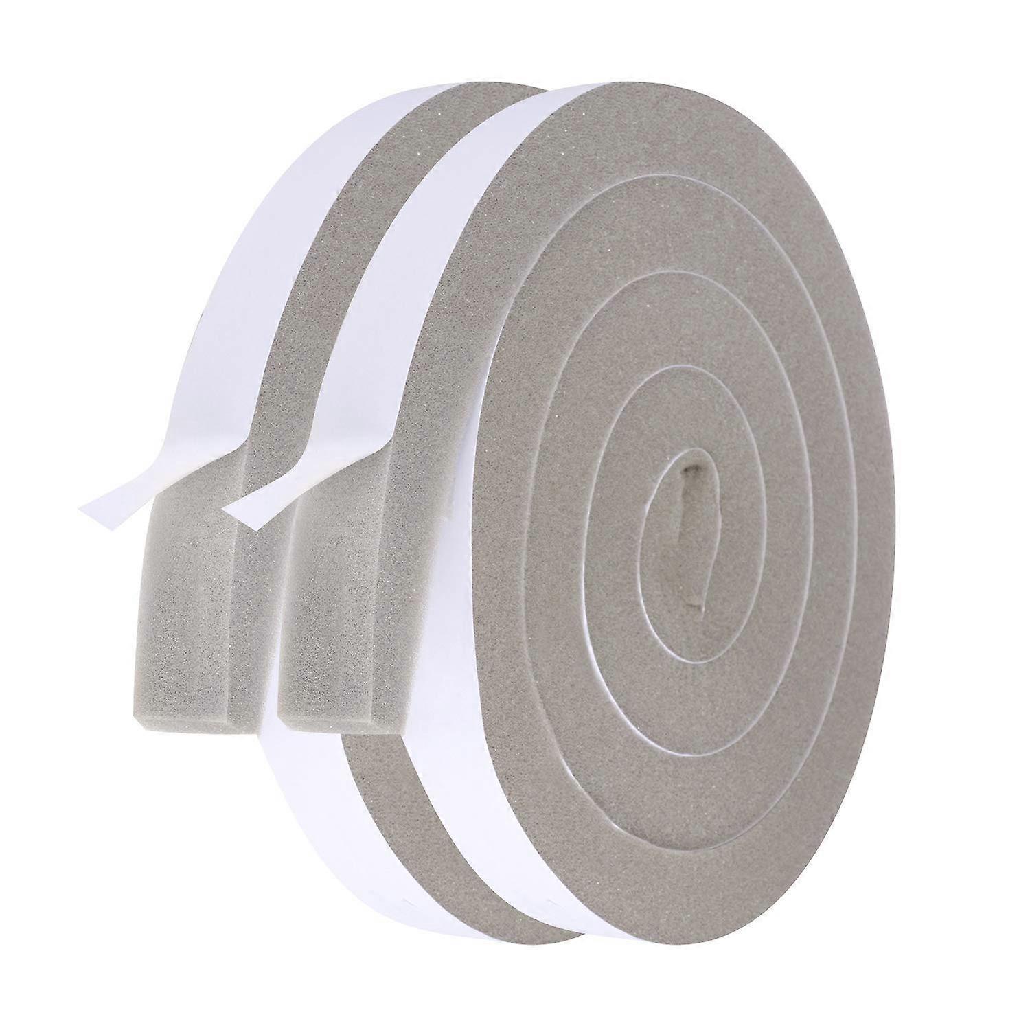 2 Rolls Air Conditioner Foam Weather Stripping Insulation Tape for Face Shield's Headband 1 Inch Wide X 1 Inch Thick Total 13 Feet Long