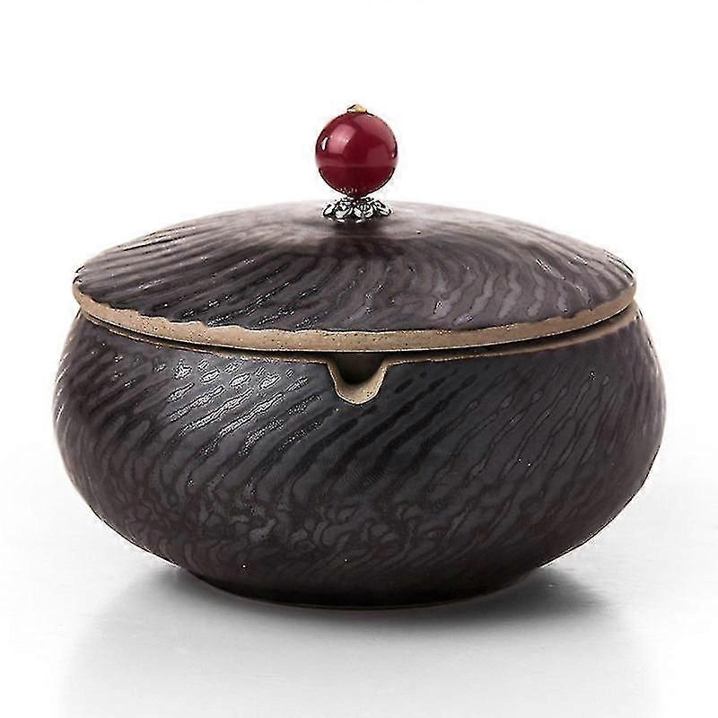Ceramic Ashtray With Lids Windproof Cigarette Ashtray Use Ash Holder
