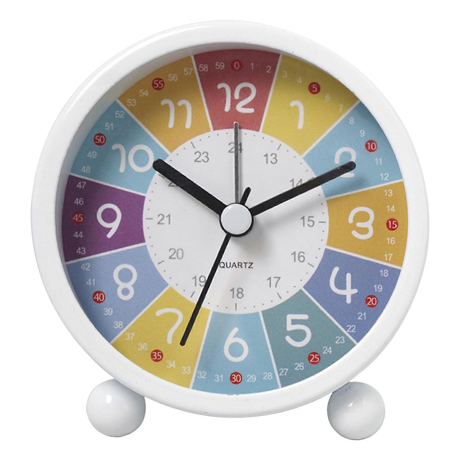 Children's Alarm Clock, Analogue Alarm Clock, No Ticking, Learning Alarm Clock, Children's Quartz Alarm Clock Teenager