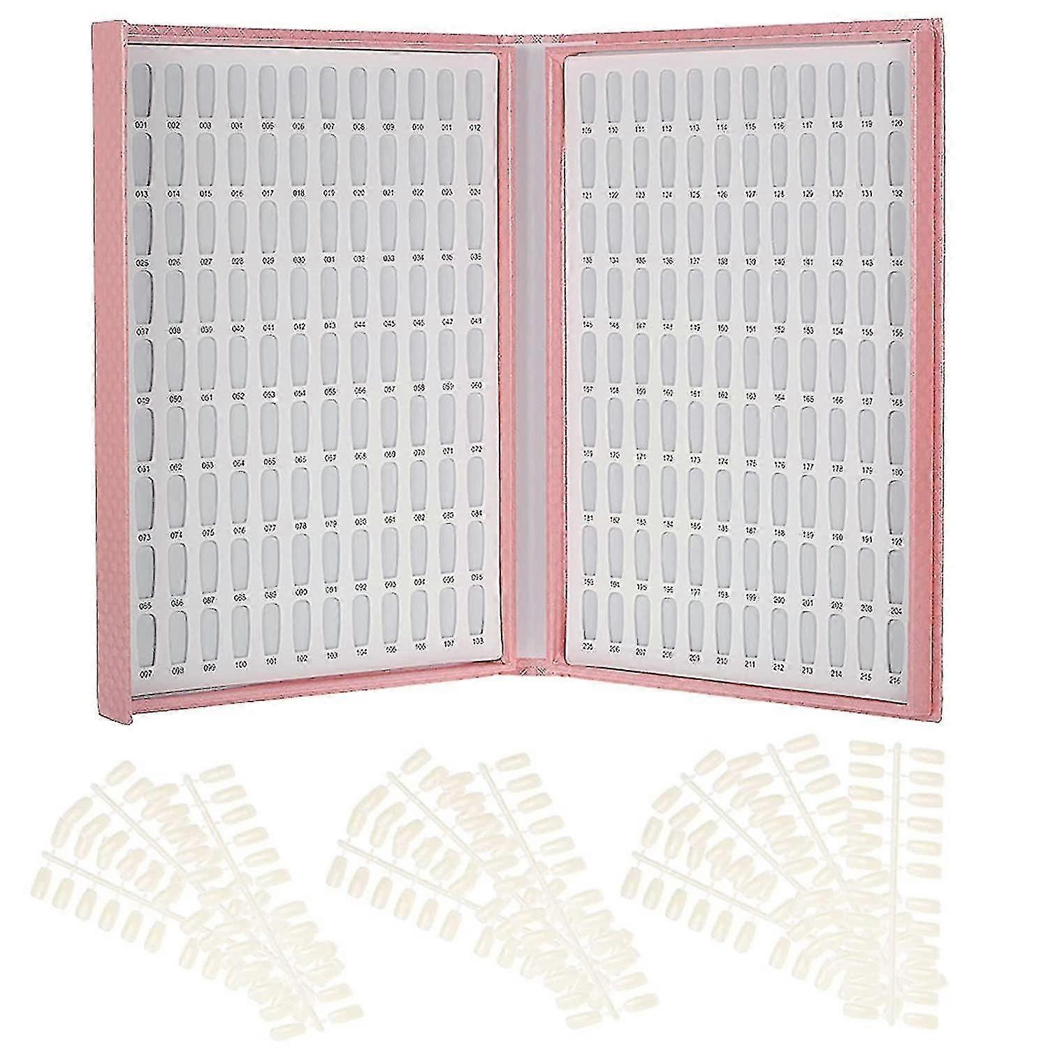 ネイル表示チャート,216色ネイルゲルポーランドカラーカード 240ヒントネイルアートサロンセットピン