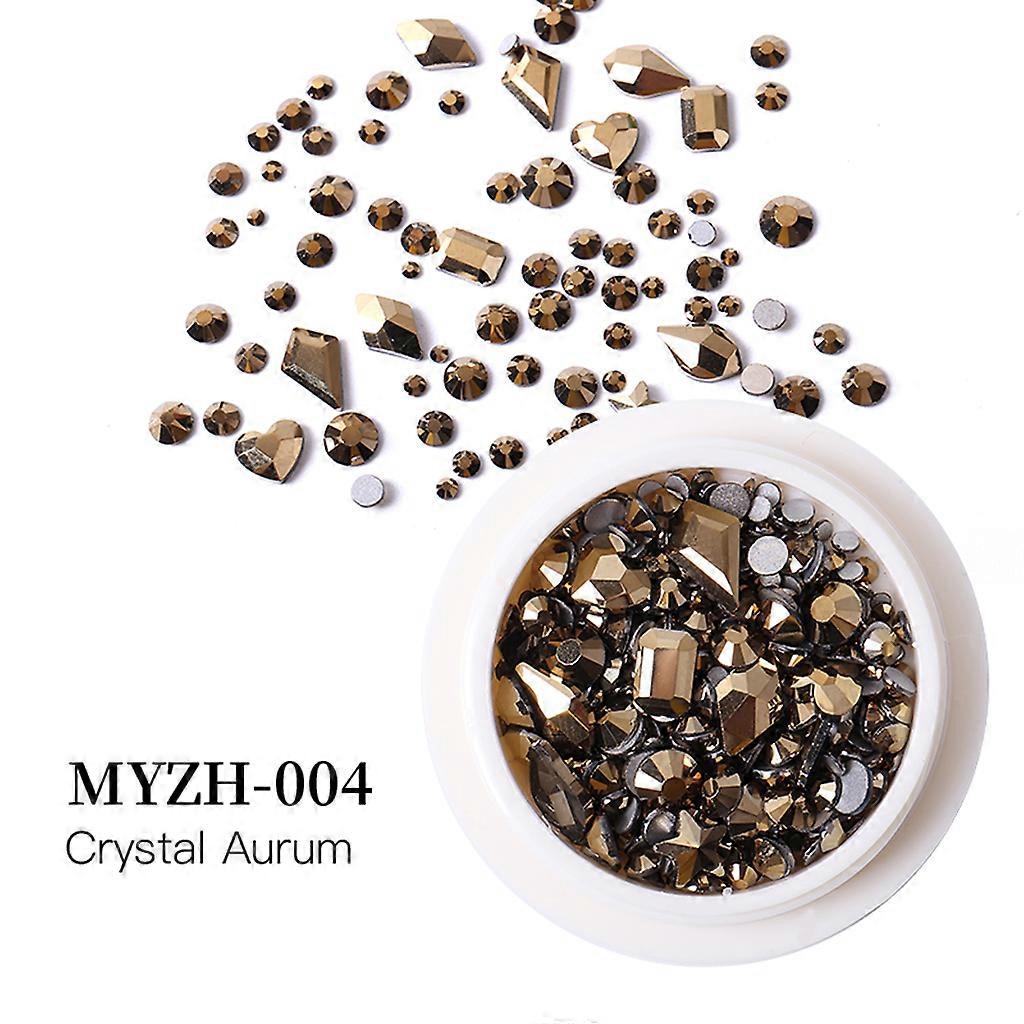 Multi Shapes Glass Crystal AB Rhinestones For Nails Art 3D Decorations Mixed Sizes FlatBack Nail Crystals Gems with Box