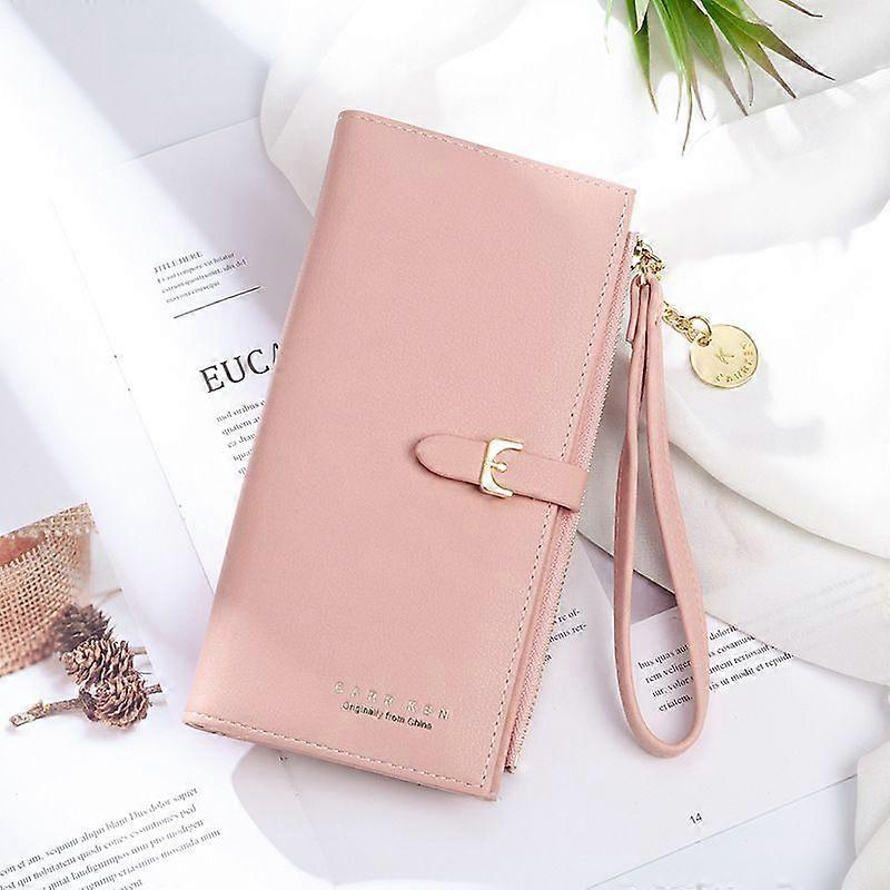 محفظة جلدية طويلة ، لطيف النساء الجلود المحفظة أزياء السيدات مخلب حامل حالة ورقة قلادة عملة سحاب Type6