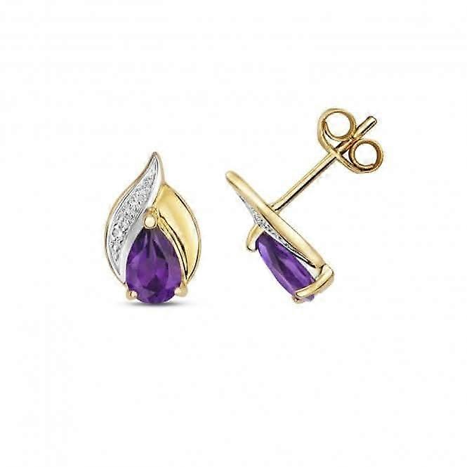 Amethyst Stud Earrings ED285A