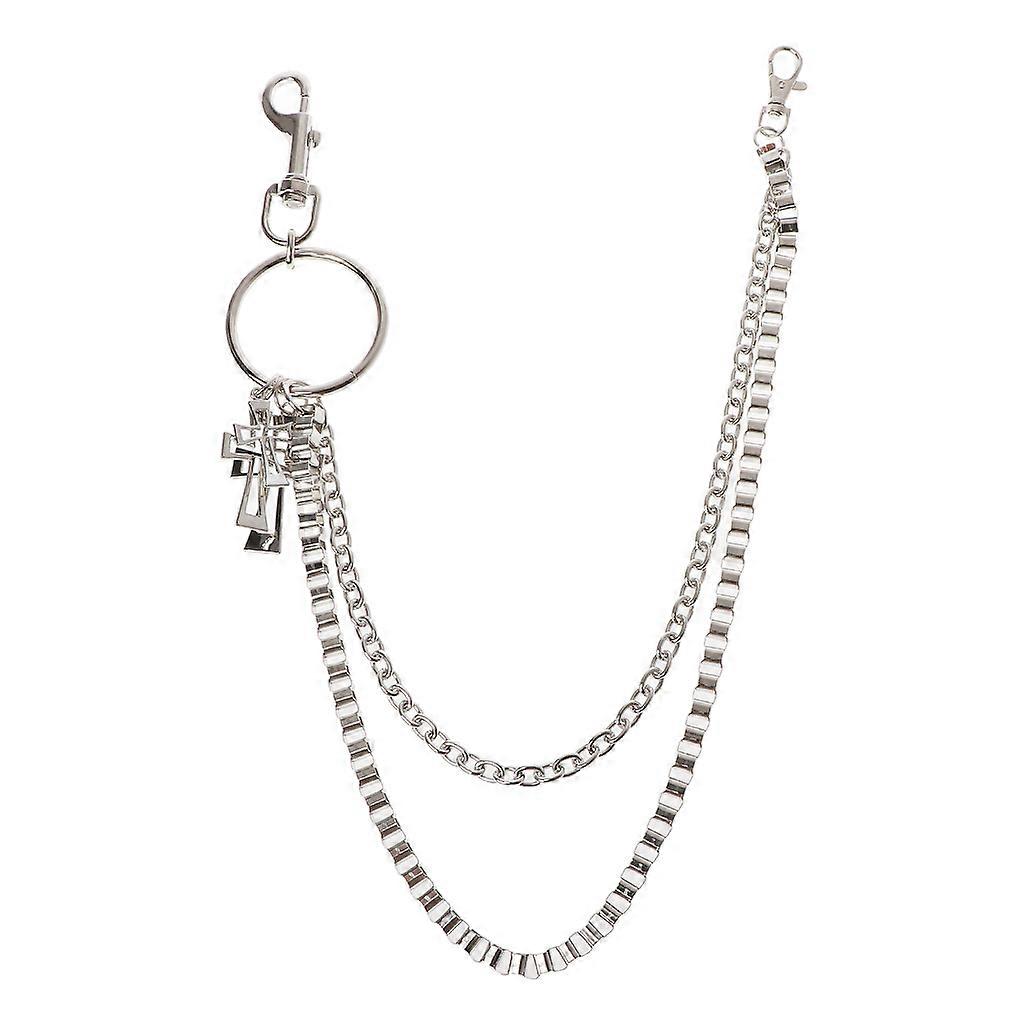 Jeans Chains Pocket Chain Wallet Chain Belt Chains Silver Pants Chains Hip Hop Pants Chain Keyring Wallet Chain for Men Multicolor