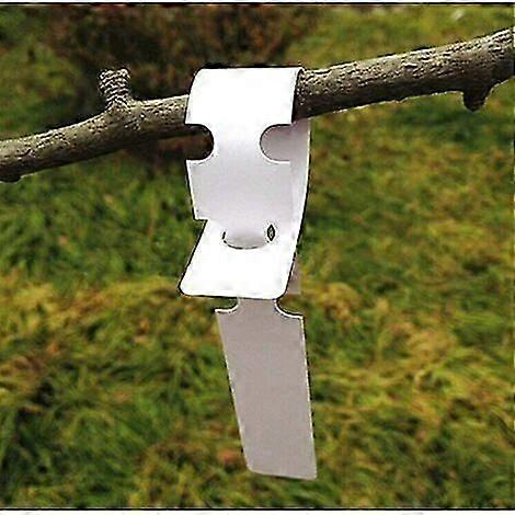 200 white plastic plant and tree tags for hanging with large writing area White