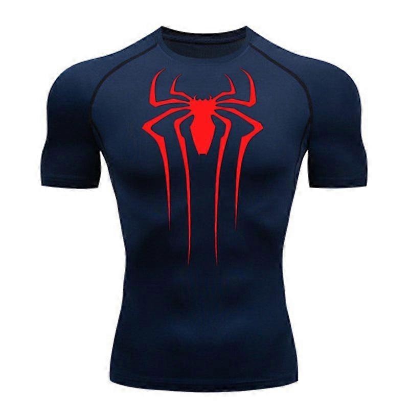 Short sleeved quick drying clothes, sports T-shirts, running bottoms, gym training clothes, men's breathable, sweat wicking, ela