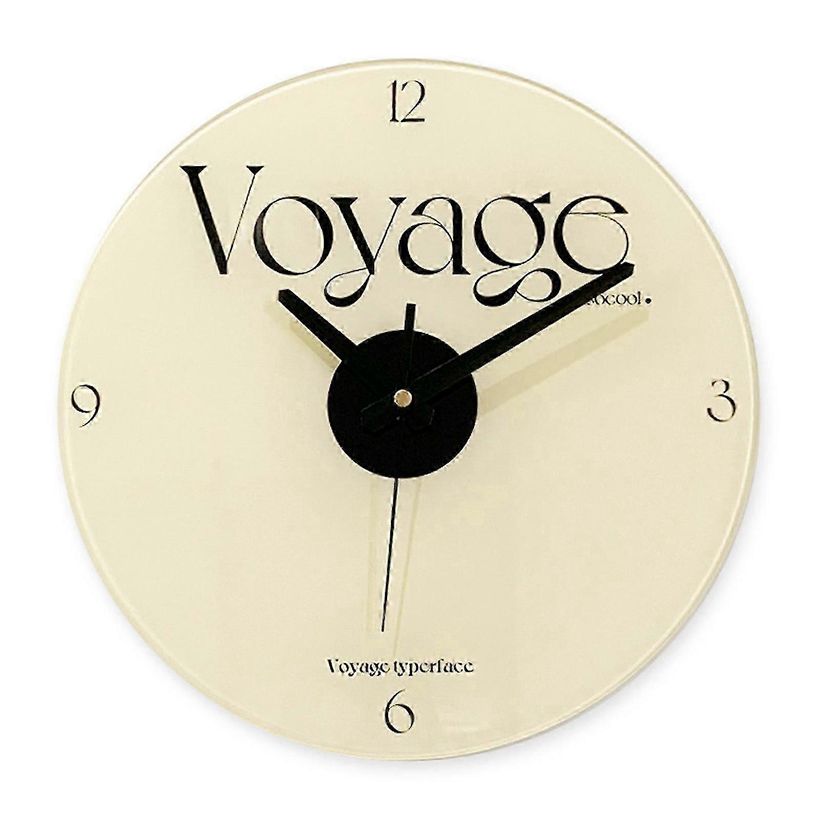 12 pouces Art Wall Clock Horloge Décorative Précise En Verre Suspendu Horloge