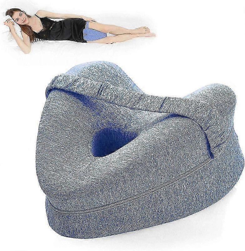 Cuscino gambe | Cuscini per dormire laterali ergonomici | Cuscino per ginocchia in memory foam con cinturino per traversina laterale