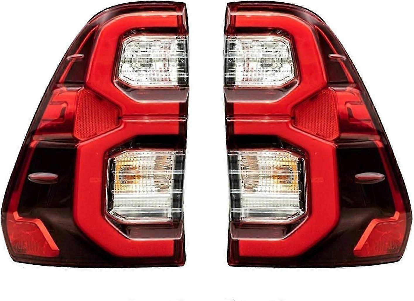 Left/right Side Red Tail Lamp For Toyota Hilux Revo Rocco Sr5 Pickup 2020-2022 Rear Tail Light Brake Lamp With Wire Harne (color : 6000k, Size : Right