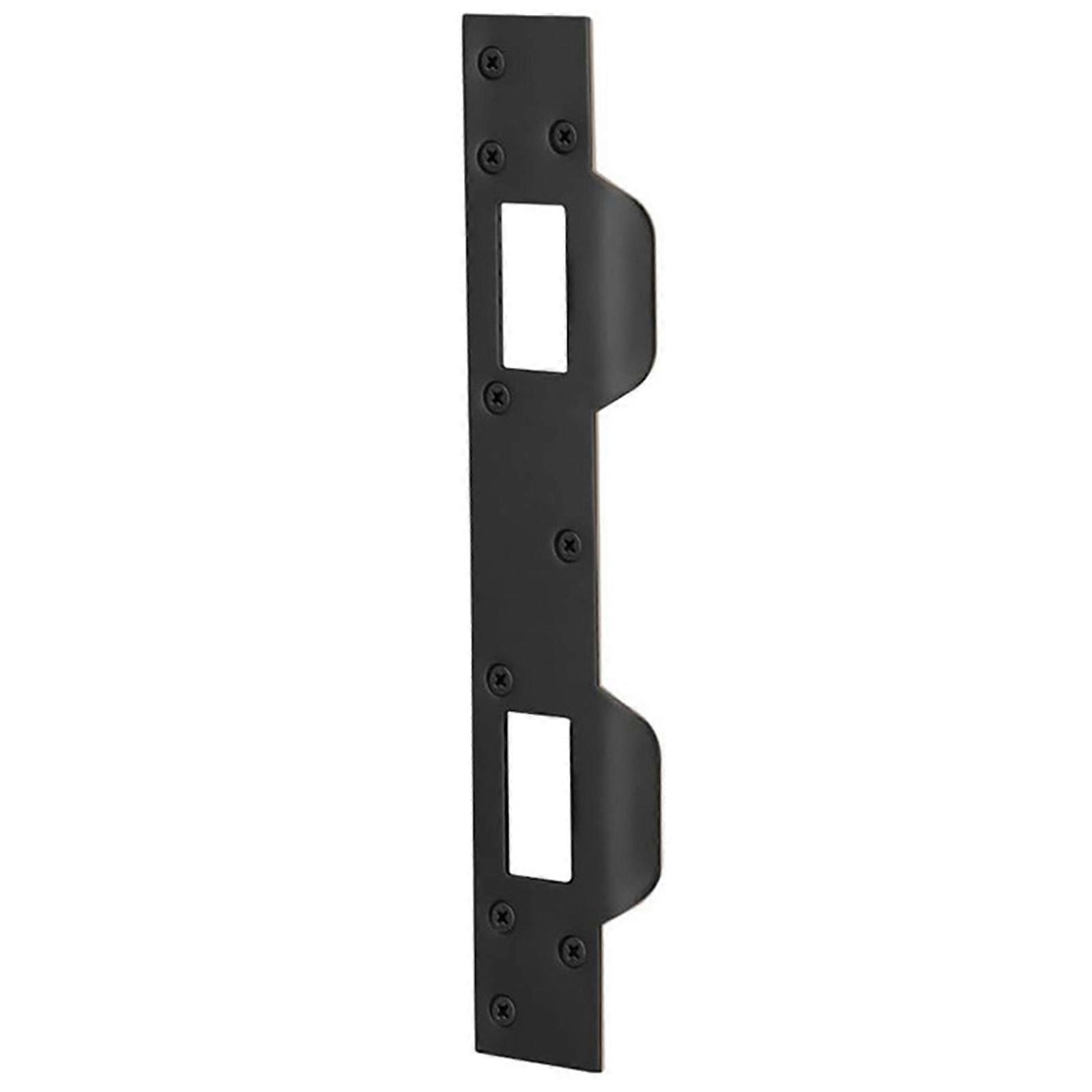 Door Strikes Plate Double Holes Heavy-Duty Latchs Plate for Door Handle Latchs Deadbolts Security Reinforcement Striker Black
