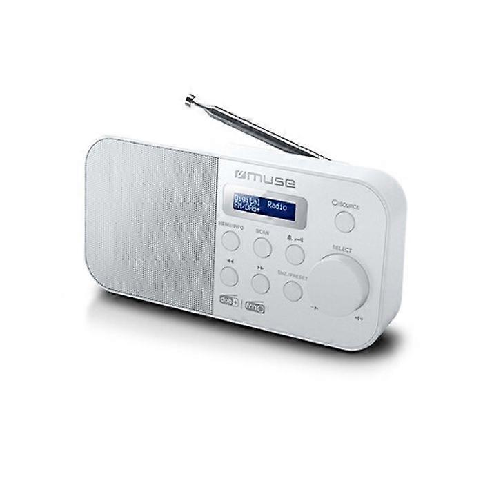 Radio portable - MUSE - M-109 DBW - DAB+ et FM - Double alarme - Haut-parleur intégré
