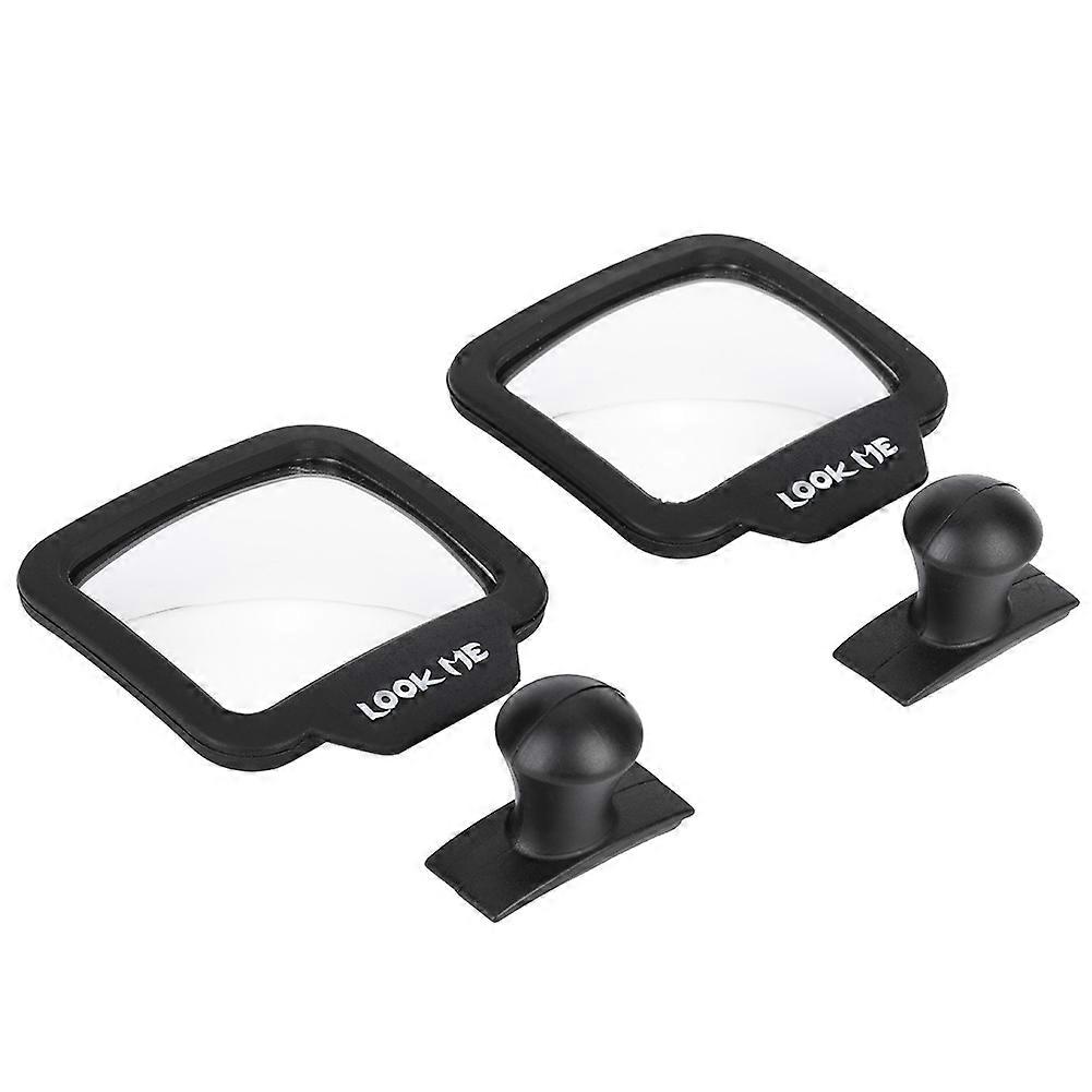 2Pcs Multi-function Adjustable Car Mini Round Blind Spot Assist Rearview Mirror Wide Angle