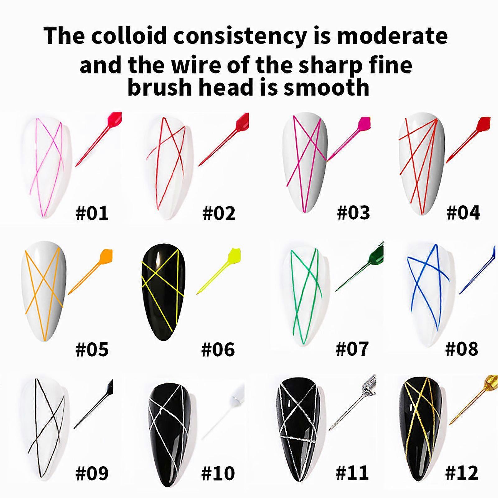 Manicure Drawing Glue Phototherapy Painted Glue Spray Paint Gel 12 Color Set PUW4899