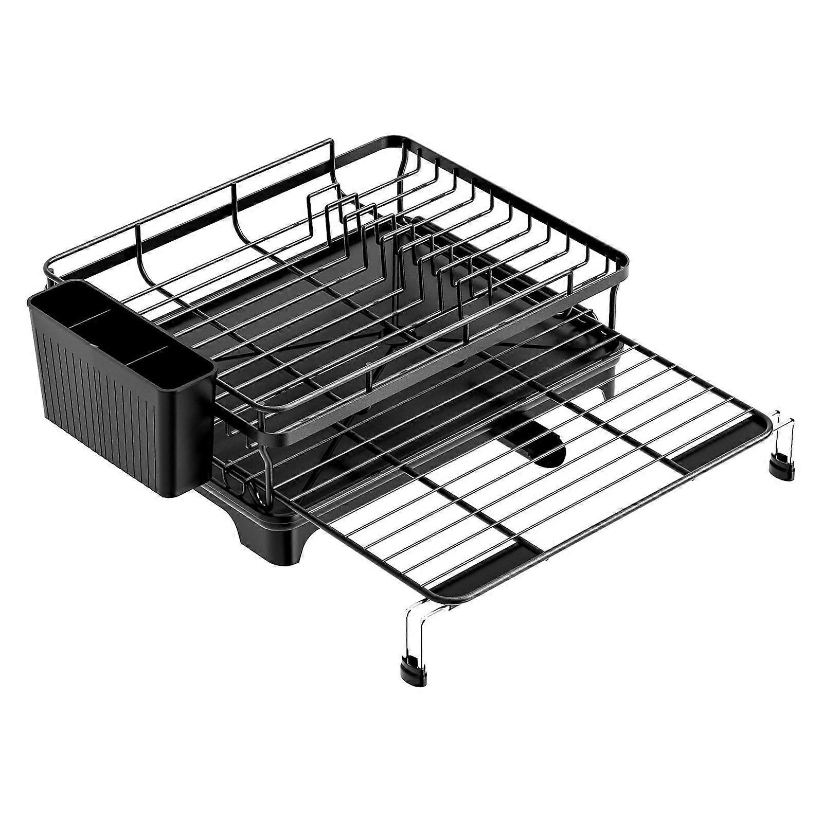 Extendable Multifunctional Dish Drying Rack for Kitchen Counter Large Size