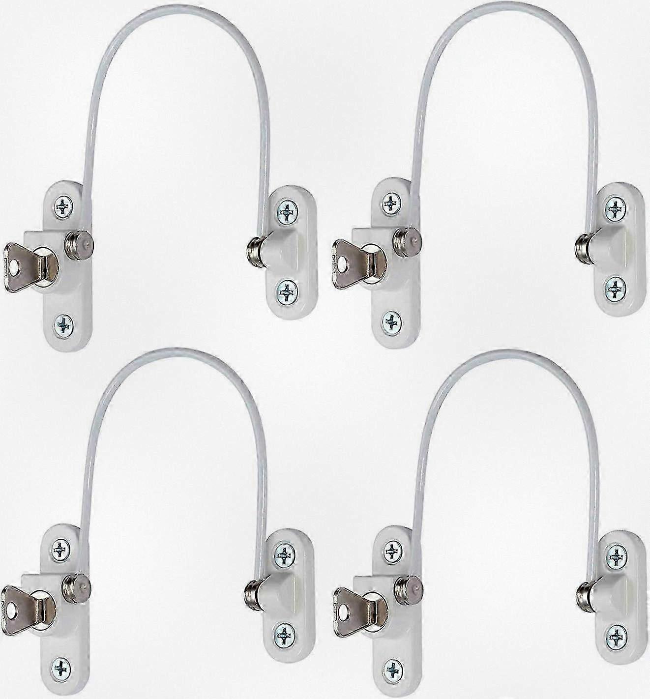 4-Piece Window Security Locks with Keys for Enhanced Home Safety