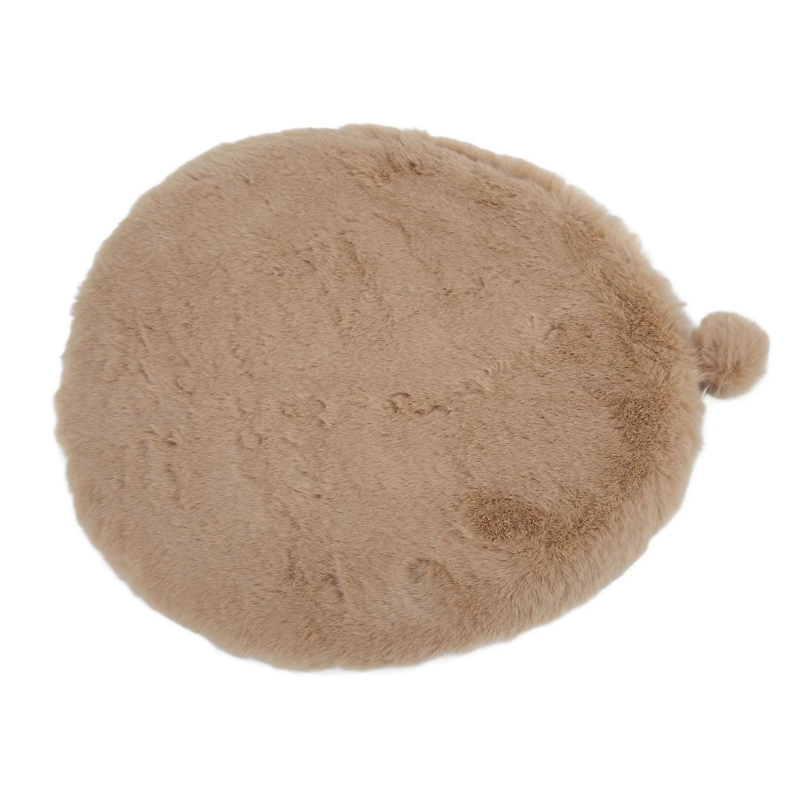 Round Pet Sleeping Mat 45cm Milk Tea Gray Soft Comfy Bed