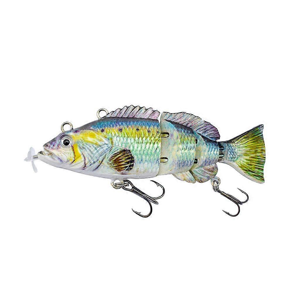 Robotic Swimming Lure 3.9' Electric Lures USB Rechargeable LED Light 4 Segment Jointed Swimbait Fishing Tackle