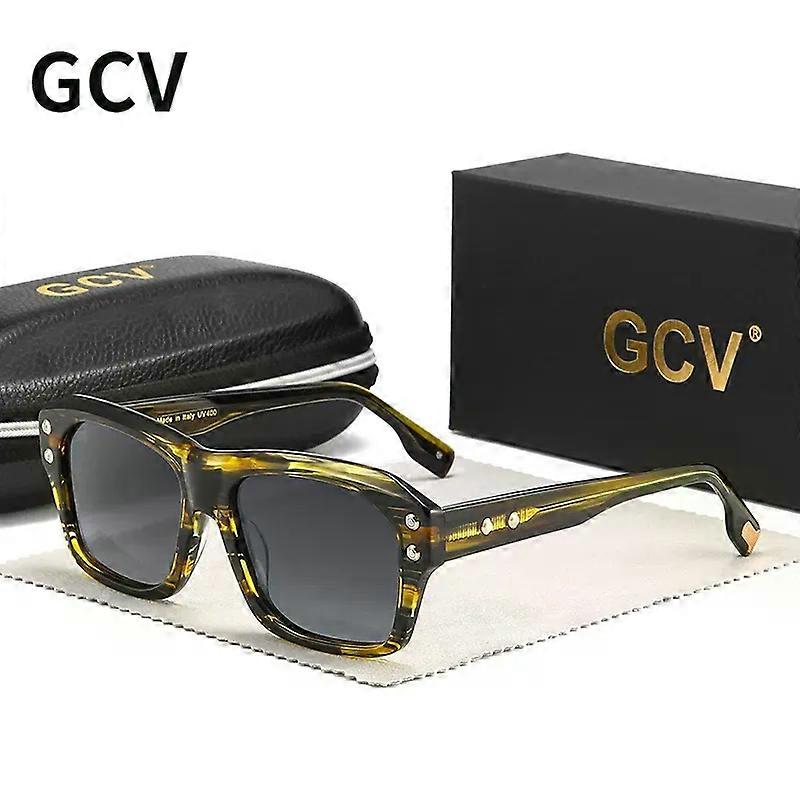 Acetate Square Rectangular Polarized Sunglasses Man Women Fashion Outdoors Eyewear Uv400 Quality Of Goods