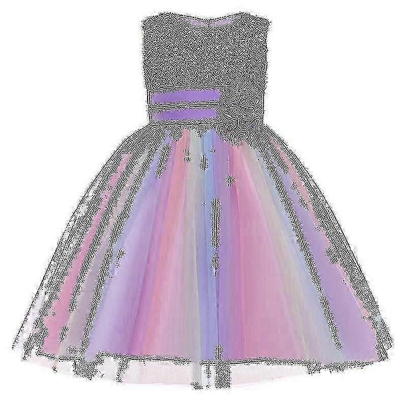 Dívčí flitry Rainbow Tutu Pageant šaty