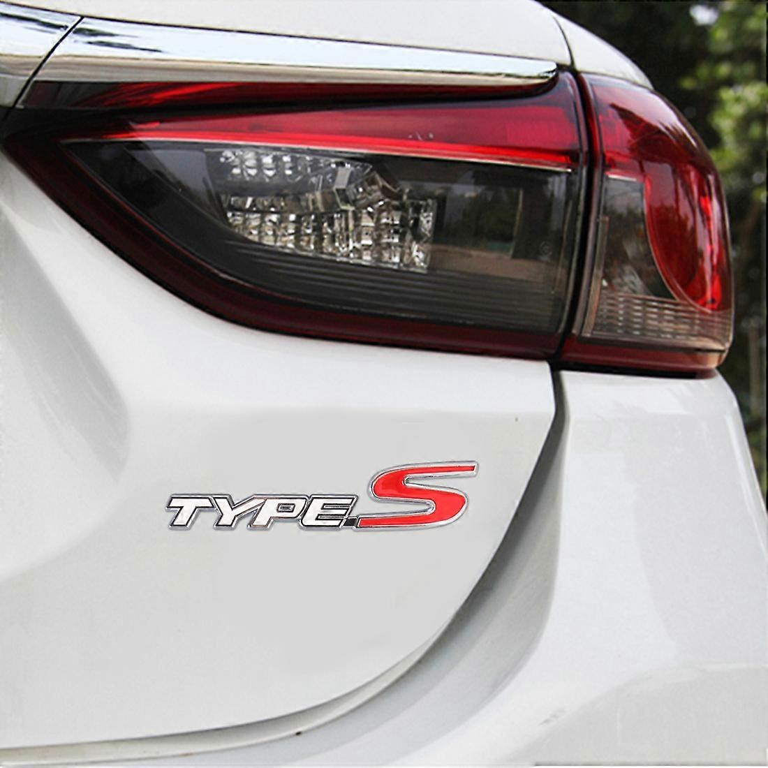 Car TYPE-S Personalized Aluminum Alloy Decorative Stickers 15x3x0.4cm