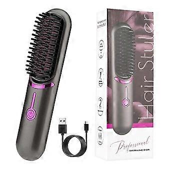 Cordless Hair Straightener Brush Spazzola Lisciante Portatile Pettine Da Viaggio