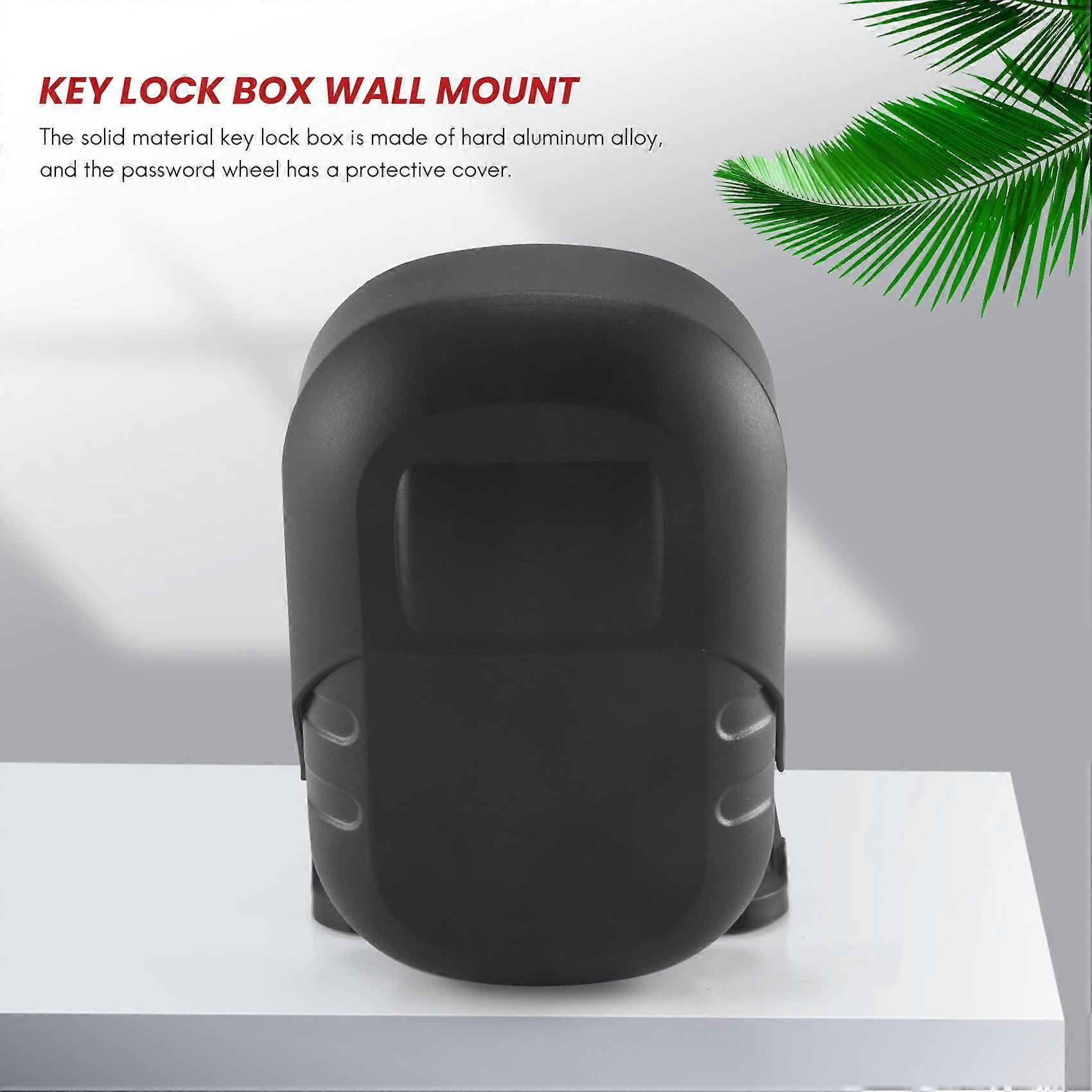 Key Lock Box Wall Mount 4 Digit Combination Weatherproof Key Storage Lock Box, Large Capacity Securi
