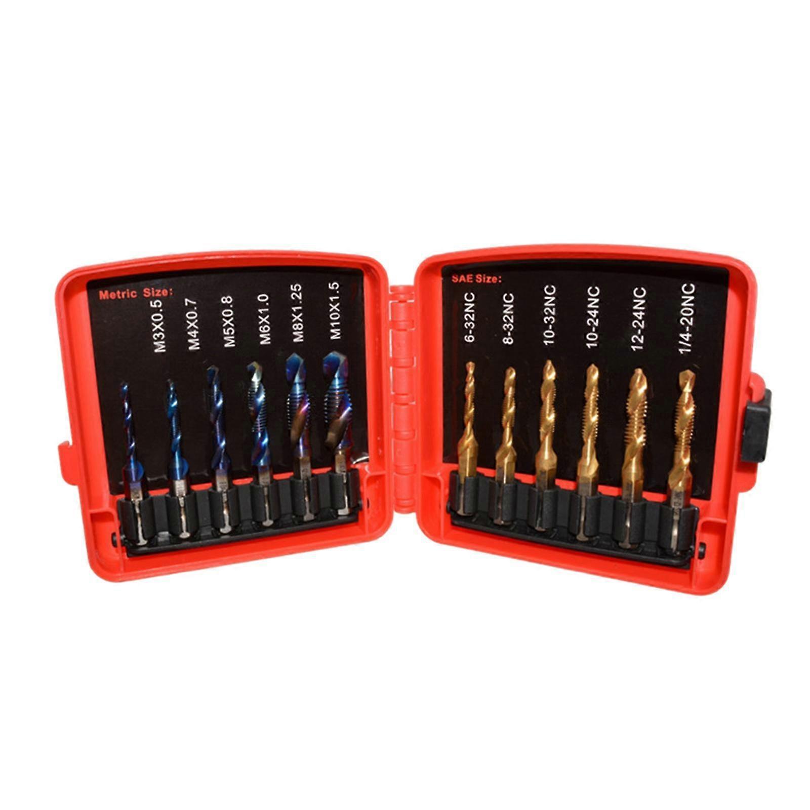 Metric SAE Thread bit drill bit Set Combination Drill bit for Tapping Deburring