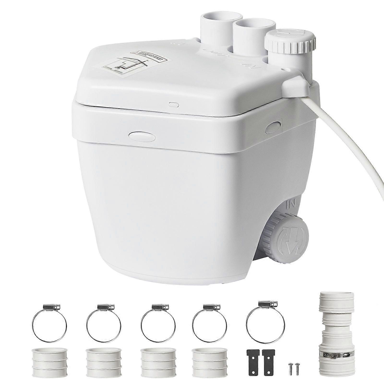 Vaskepumpe, 250W, 230 volt, 6600 LPH flow, 18 fod hoved, sumppumpesystem under vask med kobbertrådsmotor, 1-1/2" udløb, hvid