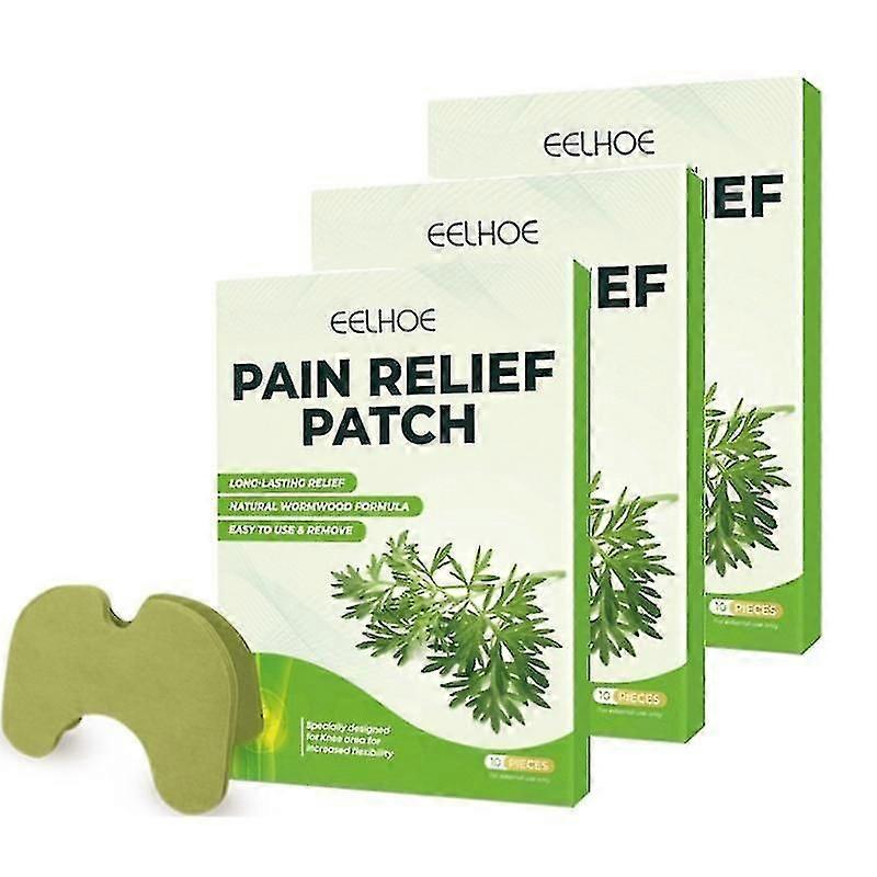 30pcs Knee Patch Wormwood Knee Sticker Plaster Extract Analgesic Cartilage Pain Relieving Patch Self-heating Herbal