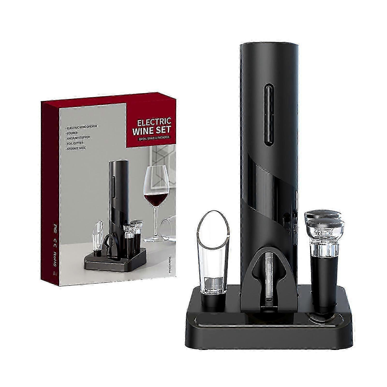 Apri vino elettrico Apribottiglie automatico Cavatappi Apri vino Abs Ricaricabile Motorizzato Riutilizzabile Home Wine Opener Regali perfetti per gli amanti del vino