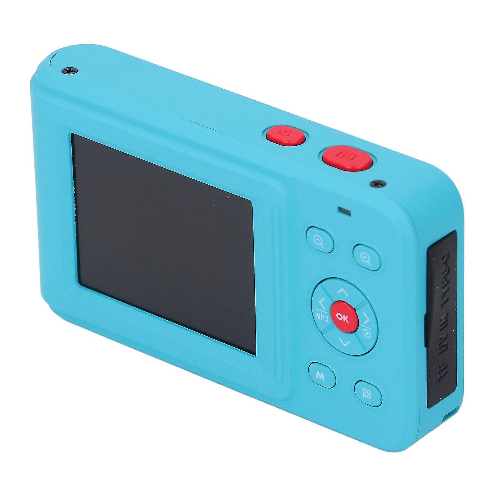 Digital Camera 72MP 2.5K Video Output Dual Screen Compact Camera 16X Zoom Autofocus Selfie Camera for Travel Gatherings Graduations Blue 