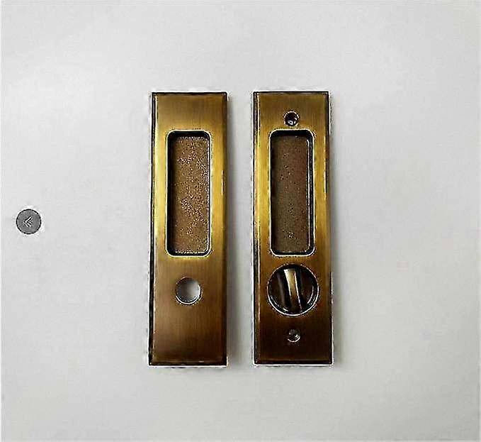 Recessed Sliding Door Handle with Key Lock Suitable for Various Doors 160mm Long Pocket Door Accessory