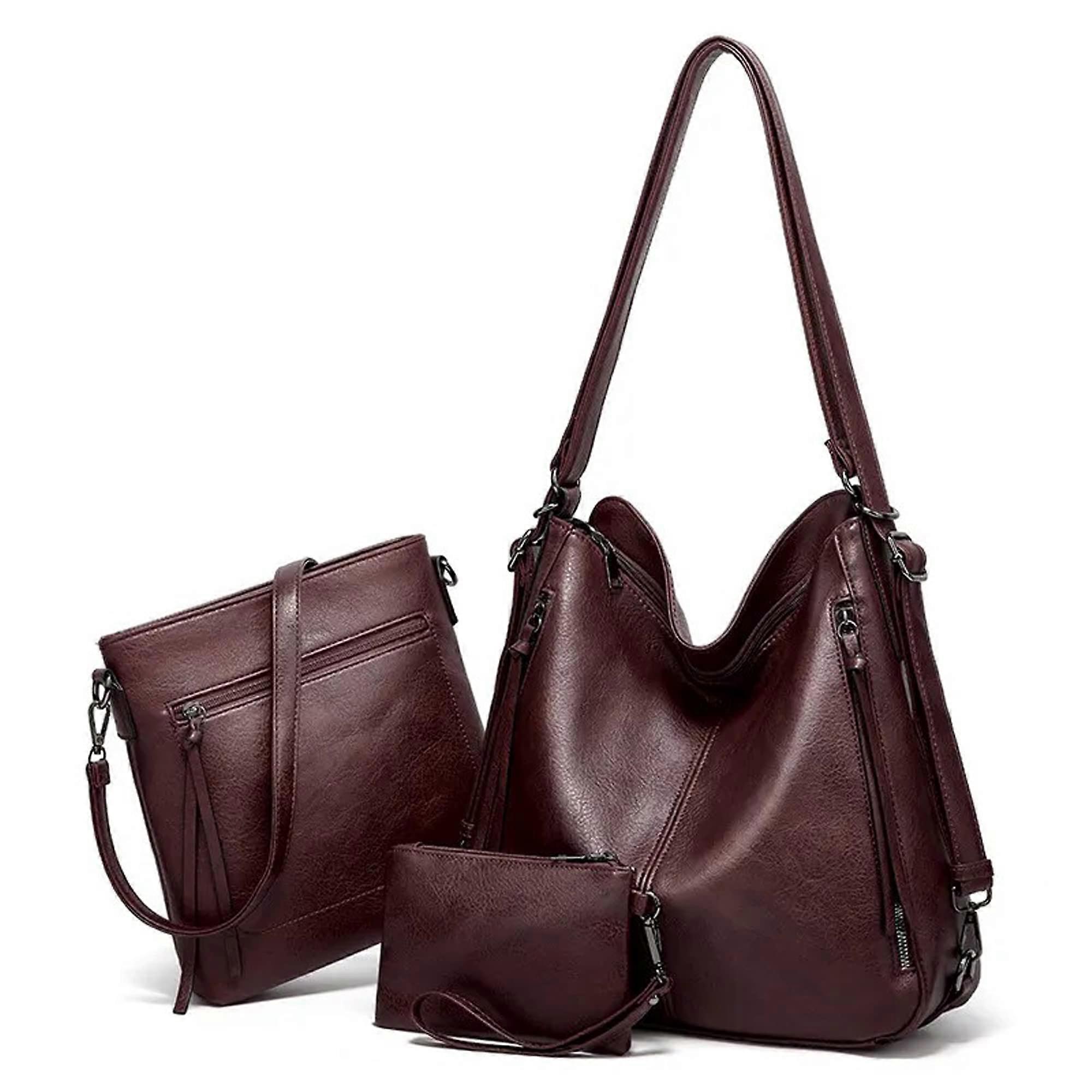 PU Leather Hand Bag for Women | Stylish Shoulder Bag with Strap, Zipper Closure, and Multiple Compartments
