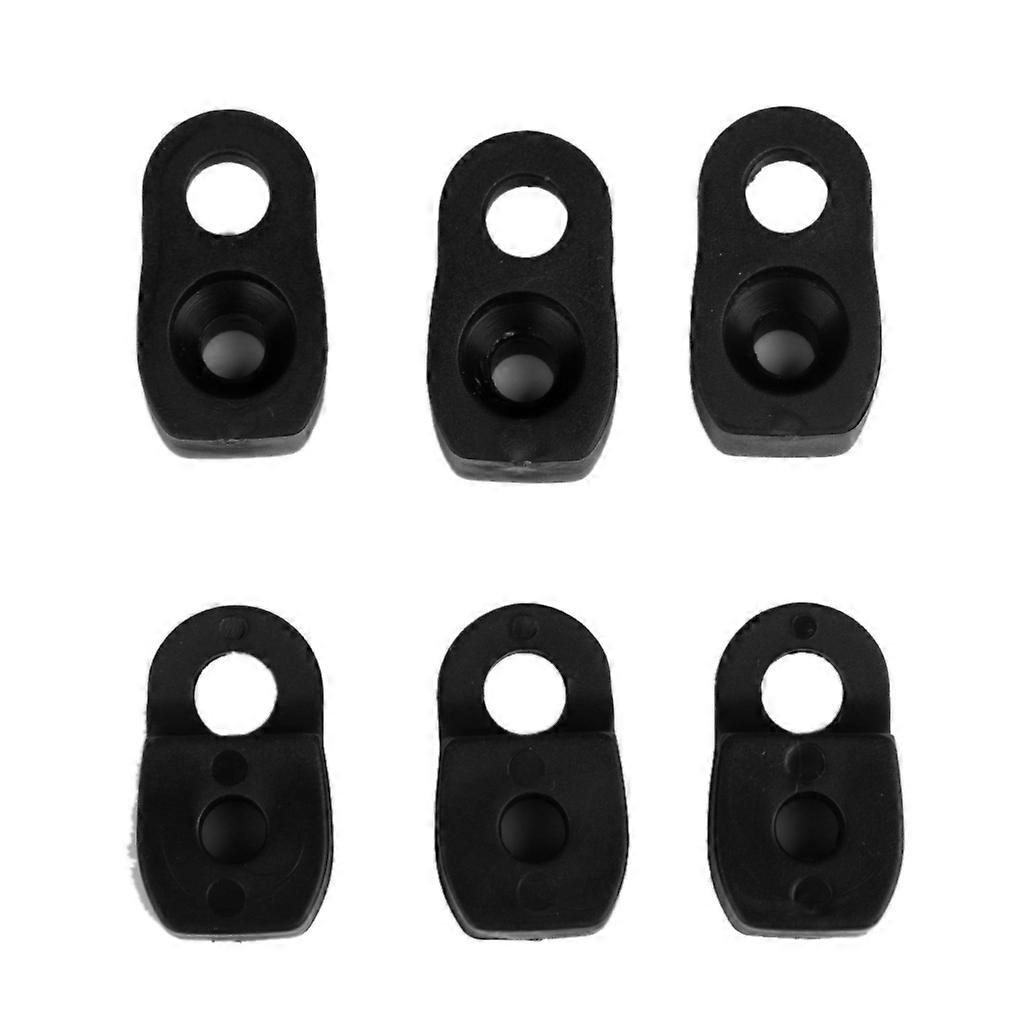 6x Black Nylon Cord Fastener Line Guide for Kayak Canoe Boat Deck Bungee Kit