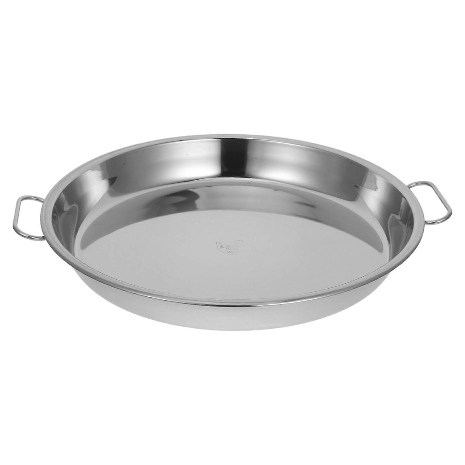 Edelstahl Backgeschirr Snack Stahltablett 30x20cm Lebensmittelaufbewahrung Lebensmittelserver Platte für Speisen
