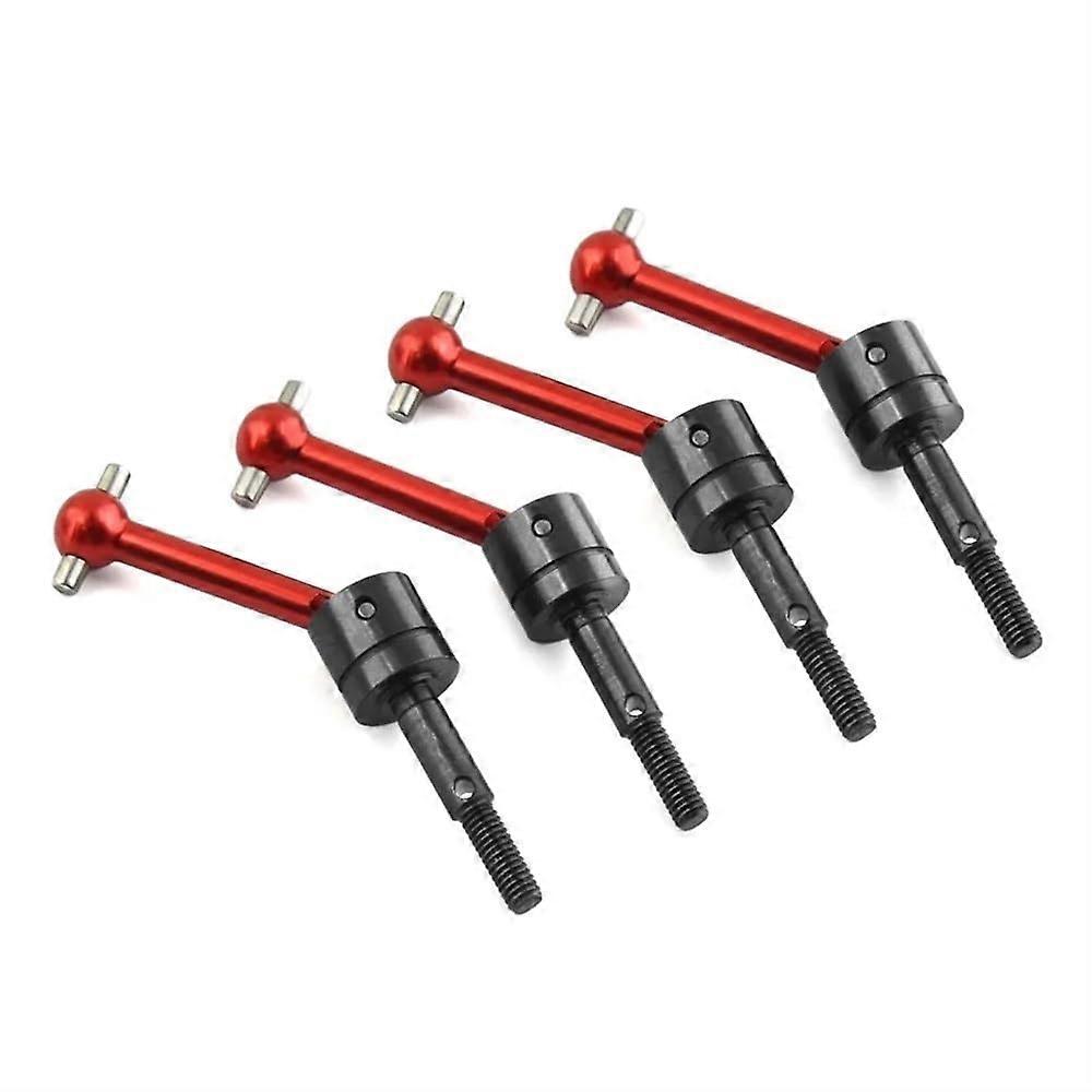 4pcs Metal Universal Drive Shaft 53792 Compatible with TT01 TT02 TT01D TT01E TA04 Upgrade Parts for 1/10 RC Vehicles(4PCS RED) Ref: 2051