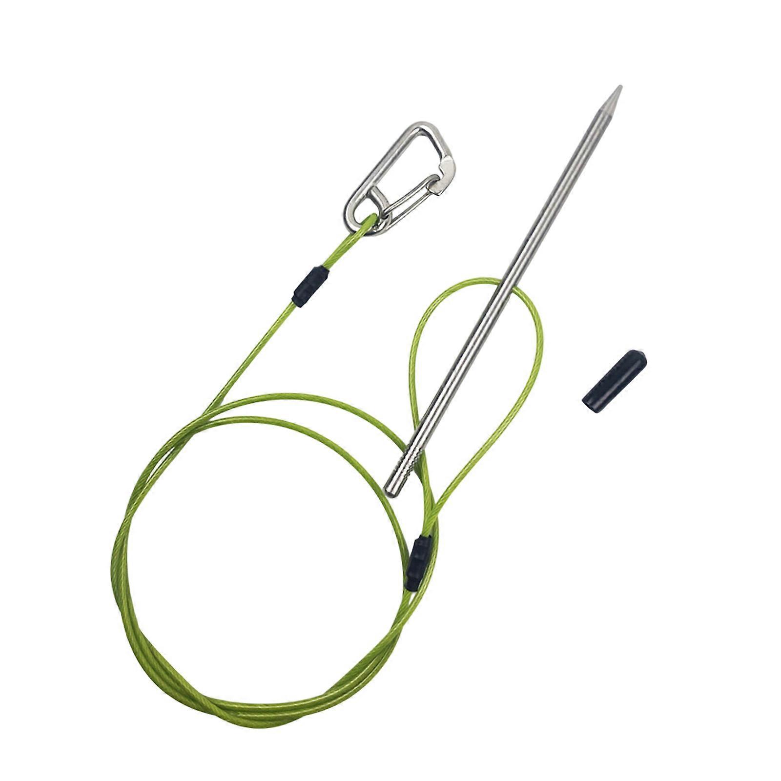 Fish Stringer with Clip Fish Holder for Diving Quick Handspear Stainless Steel Cable Stringer Big Game Fish Needle Hook