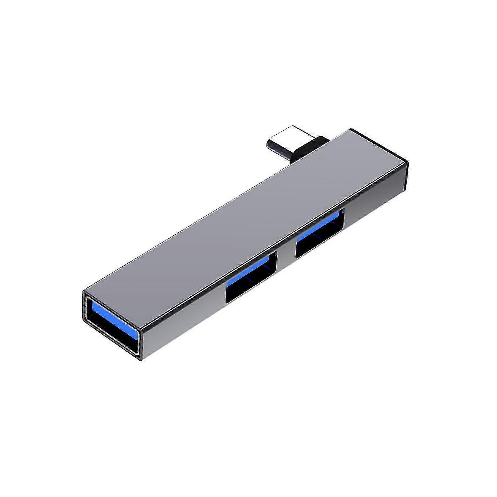 USB Type C Hub dockningsstation för bärbar dator 4 portexpansion med 2 USB2.0, 1 USB3.0 för PC bärbar dator Silver