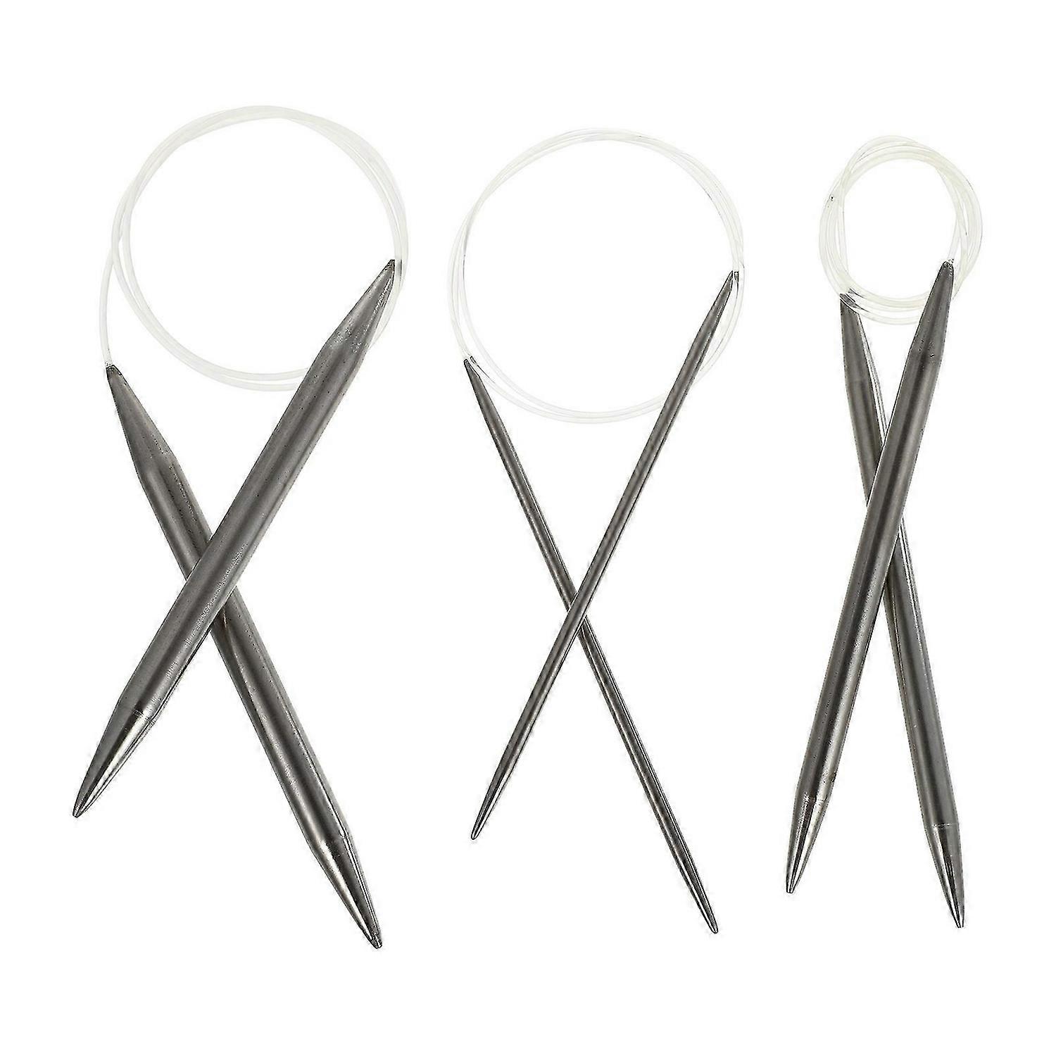 3 Pcs 8mm Crochet Hooks Interchangeable Knitting Needle Cross Stitching Tool Circular Crochet Needle