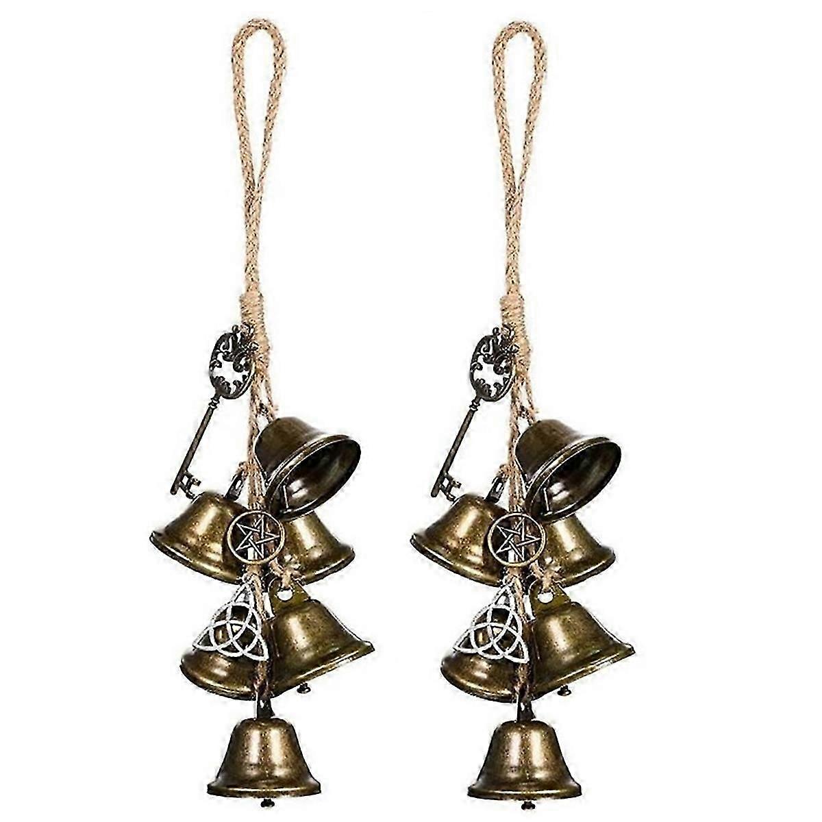 2Pcs Witch Wind Chime Door Hanging Wind Chime Bell Decor