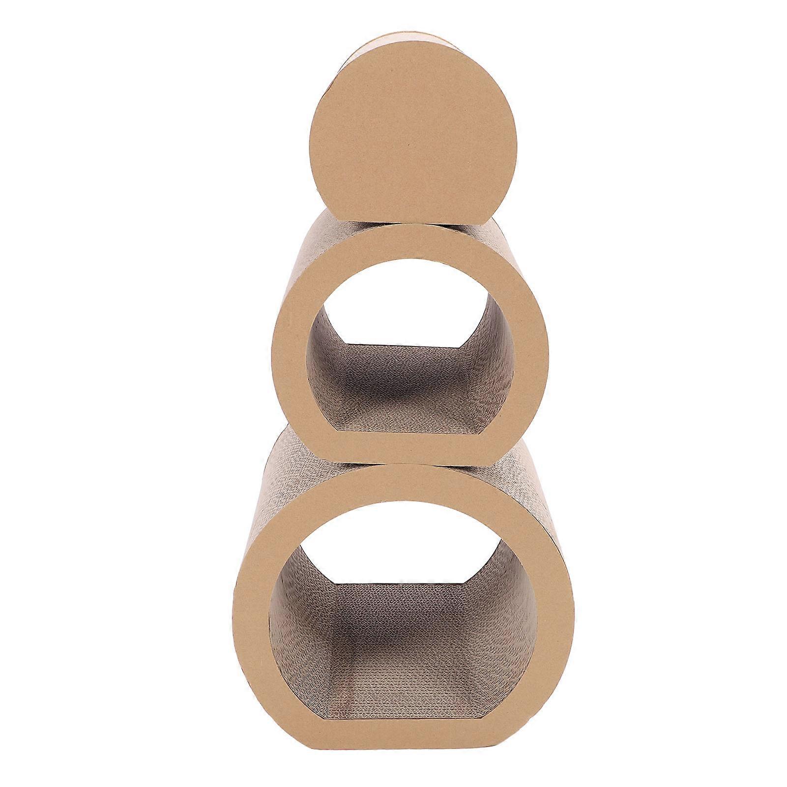 3 in 1 Cat Scratcher Cardboard Corrugated Paper Multifunction Cat Scratch Tunnel Scratching Pad for Kitty Playing Exercise