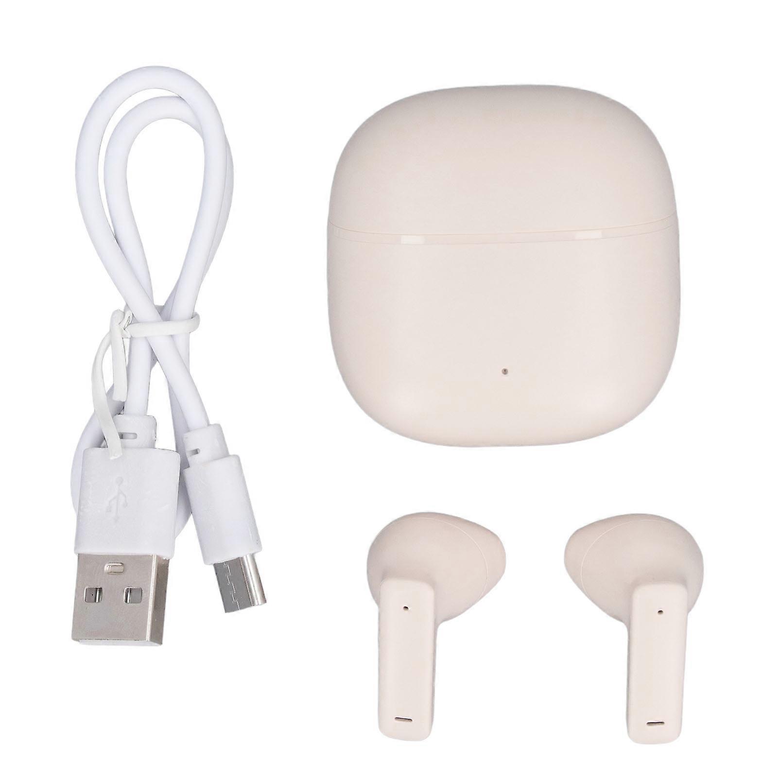 Bluetooth Translator Earbuds: 74 Languages, Noise Reduction, Long Battery, Beige